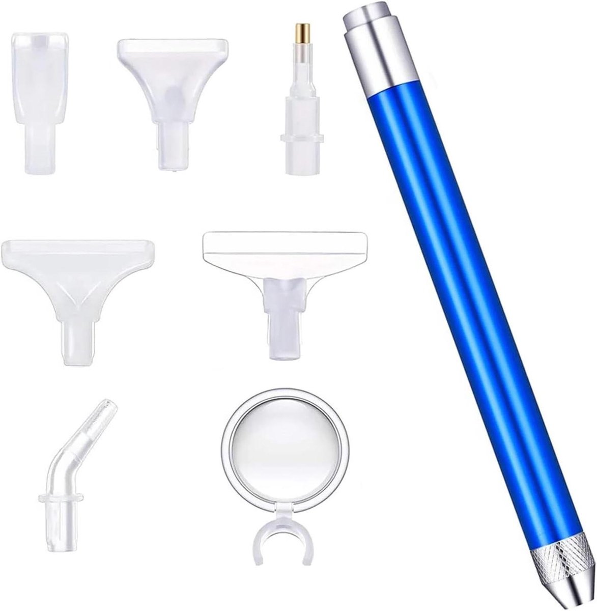 Diamantverf Pen - Boorpen Accessoires - Schilderijen Maken - Met Vergrootglas - 50 Grams - Blauw