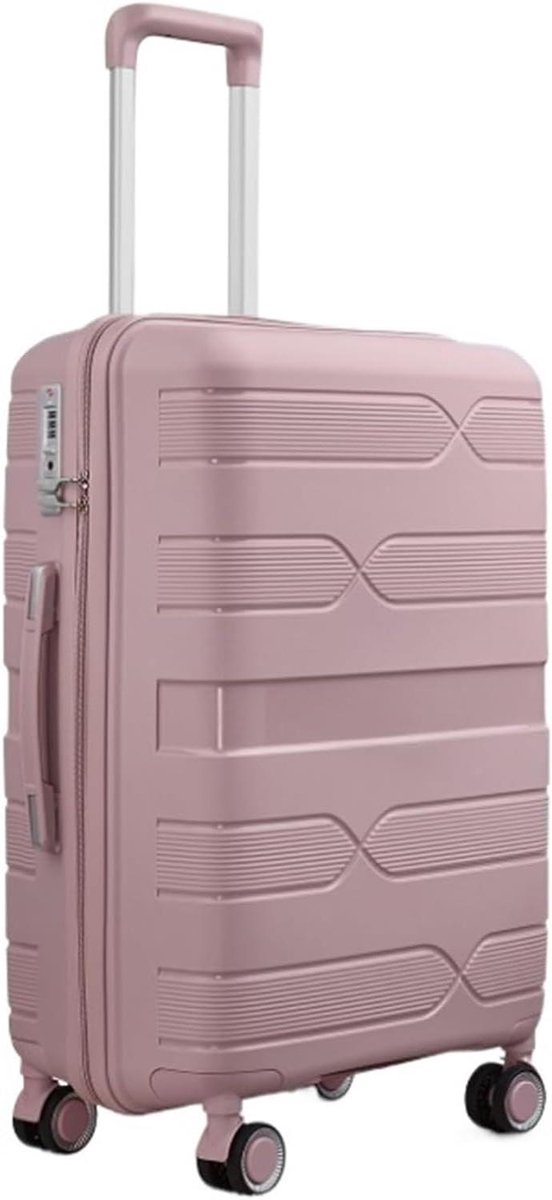 Reis Koffer - Bagage Trolley - Zakenreis Vakantie - Lichtgewicht PP Materiaal - 20 inch - Zwart