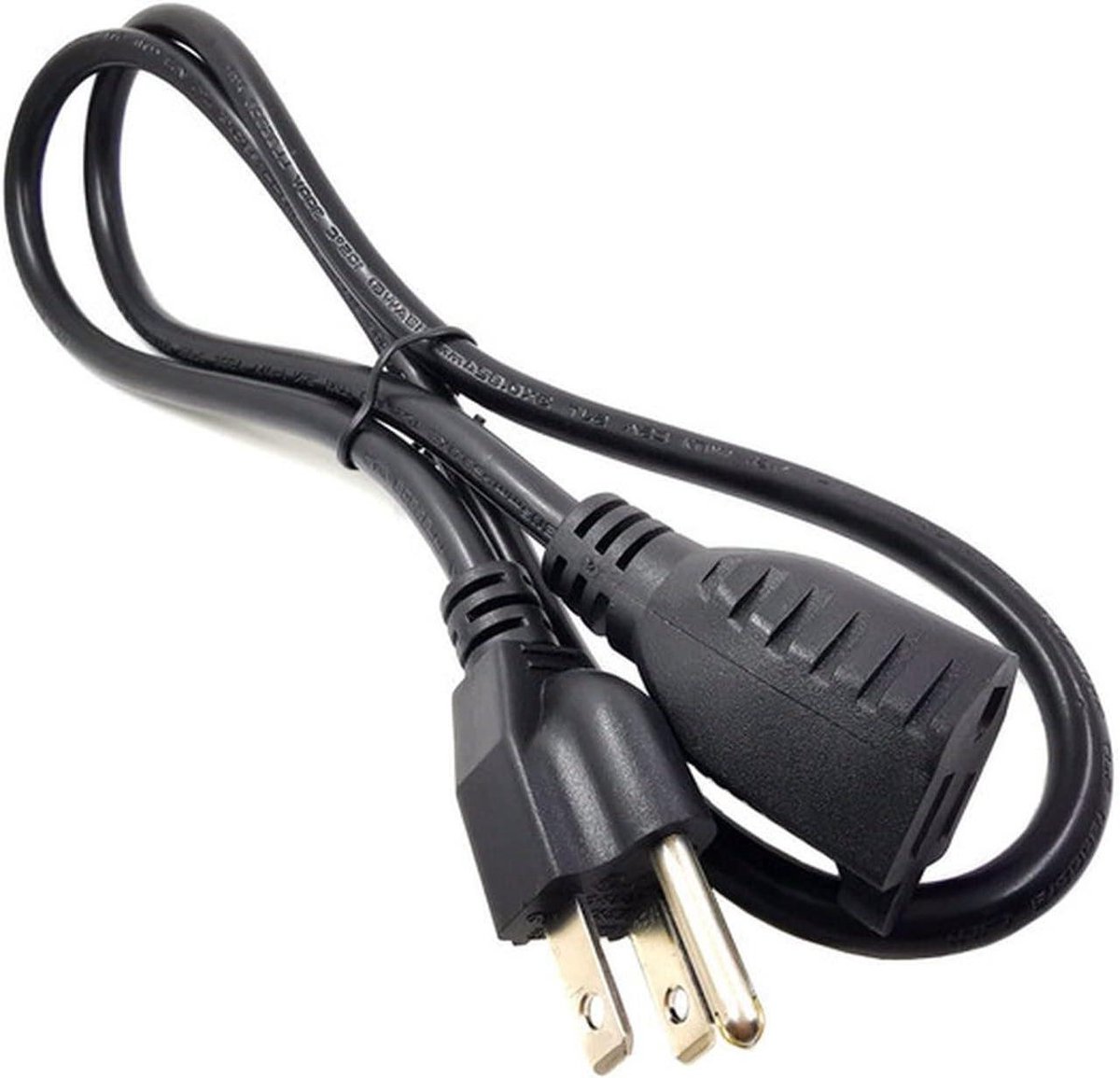 Verlengsnoer - Netsnoer Adapter - Apparaten Aansluiten - Hoogwaardige Materialen - 1 Meter - Zwart