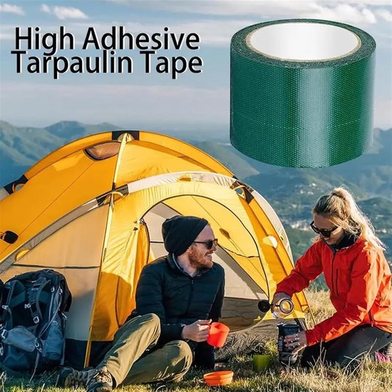 Dekzeil reparatie tape - Waterdicht leer - Gaten dichten - Sterke hechting - 8cm x 5m - Blauw — afbeelding 3