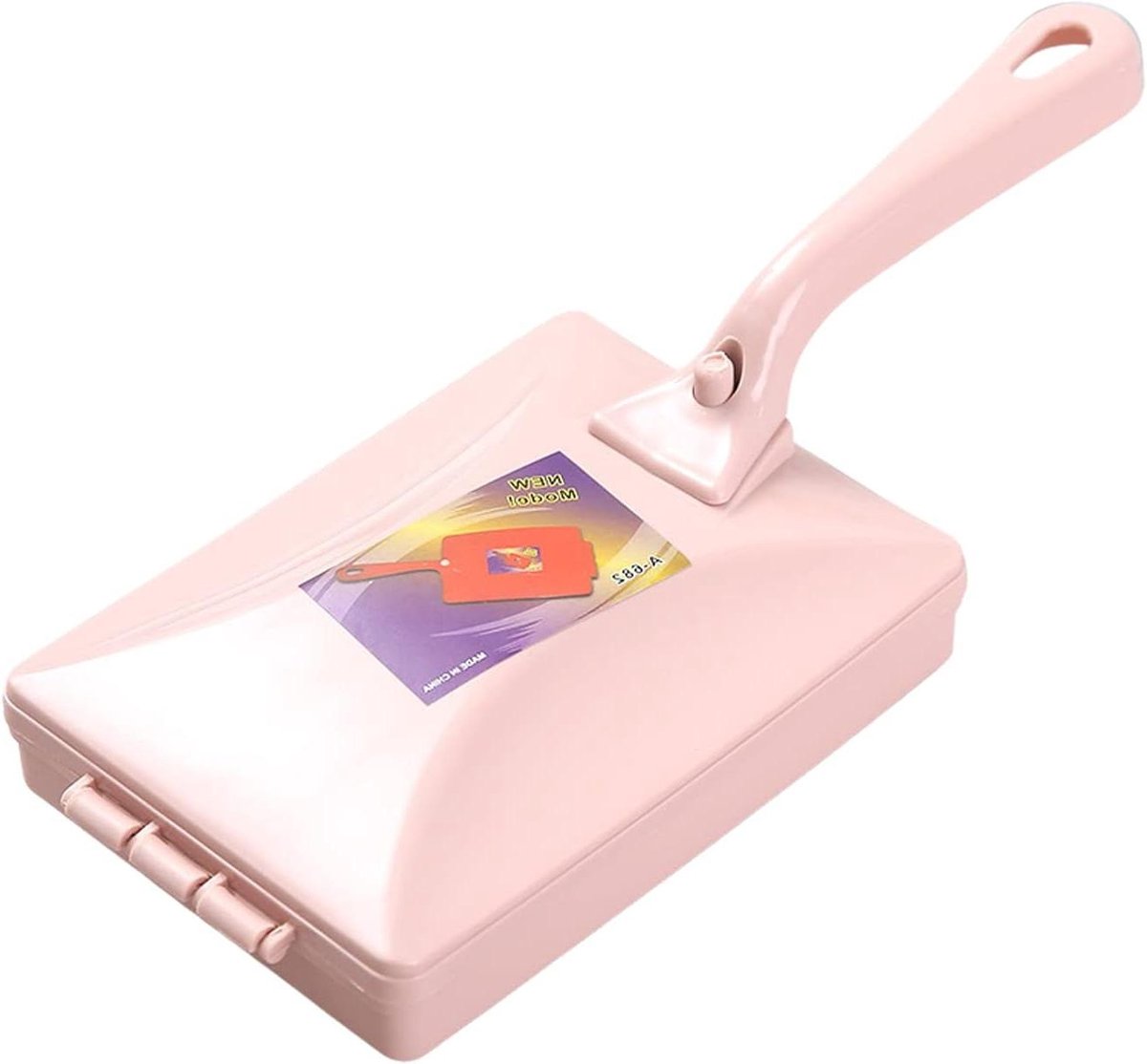 Tapijt Vloer Reiniger - Handmatige Veegborstel - Huisdier Haar Verwijderen - Dubbele Rol Ontwerp - Compact Lichtgewicht - Beige