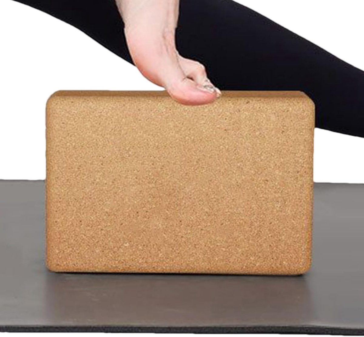 Yoga Blokken - Pilates Tool - Stretching Oefeningen - Natuurlijke Textuur - 23 x 15 x 8 cm - Natuurlijk