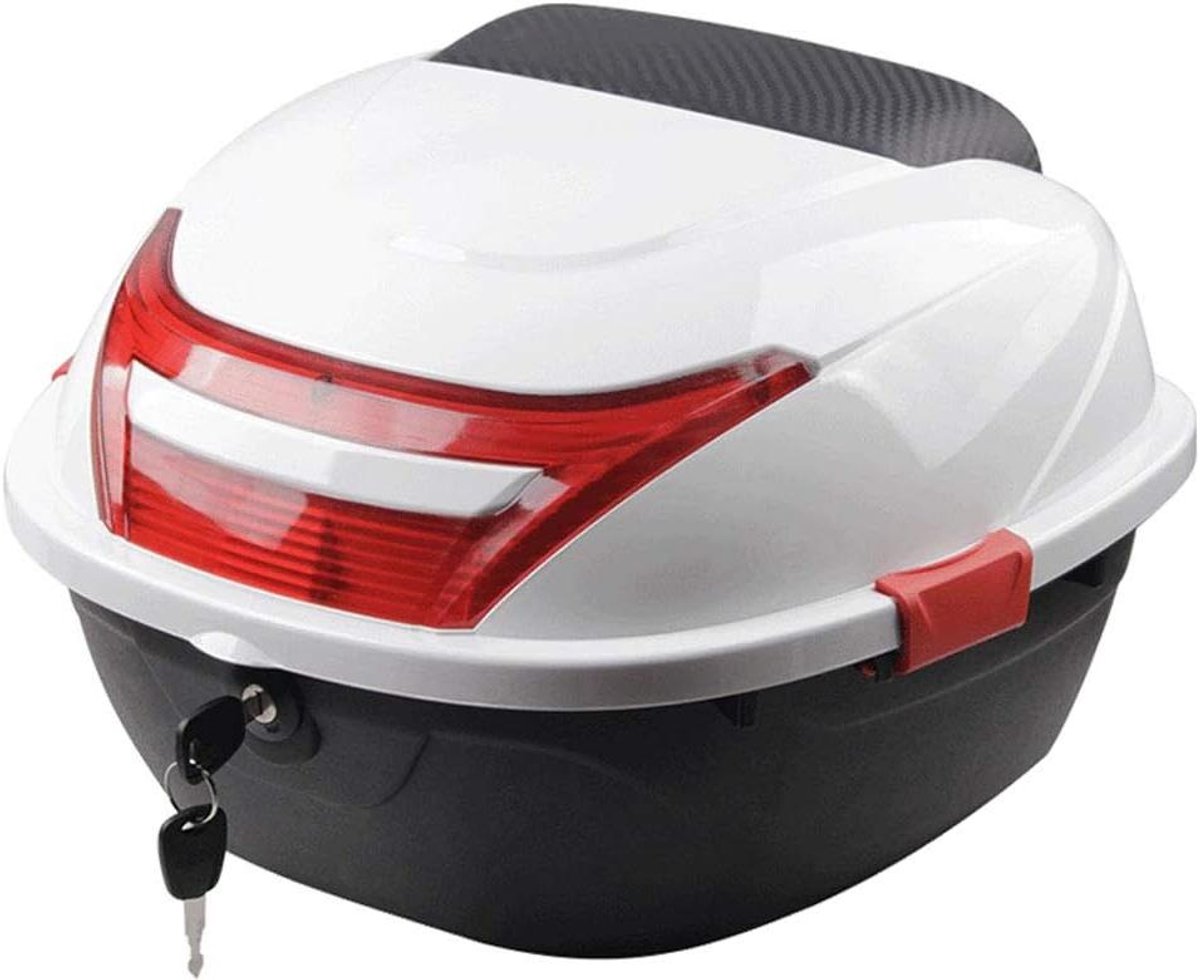 Motorfiets Bagagebox - Topkoffer Opbergdoos - Veilig Motor Rijden - Waterdicht Slijtvast - 42x39x28.5 cm - Rood