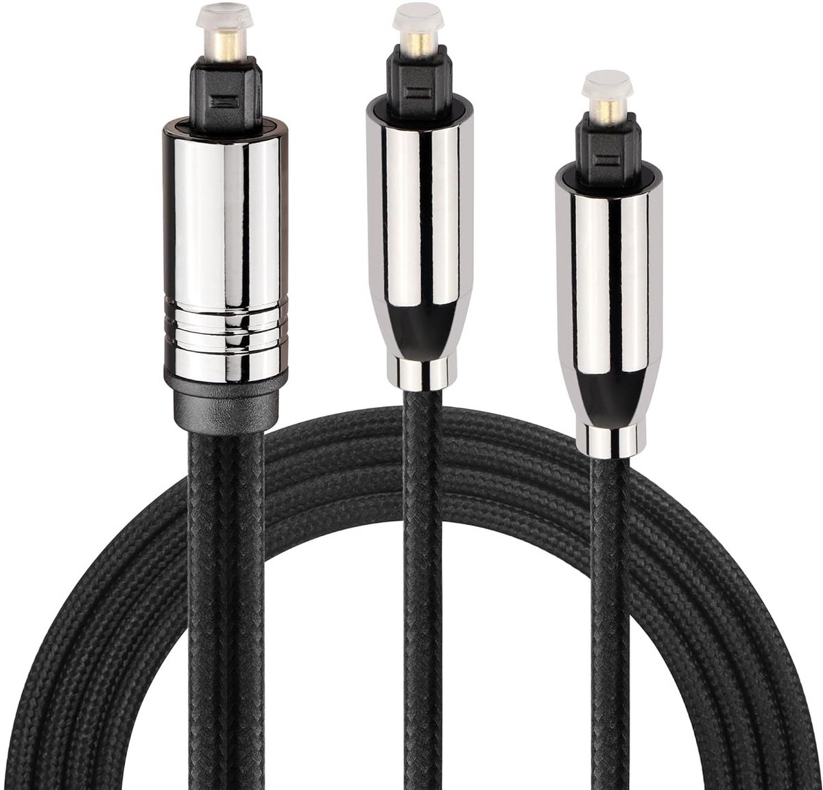 Optische Toslink Audio Splitter Kabel 1 naar 2 voor TV, Versterker en Hifi Apparatuur