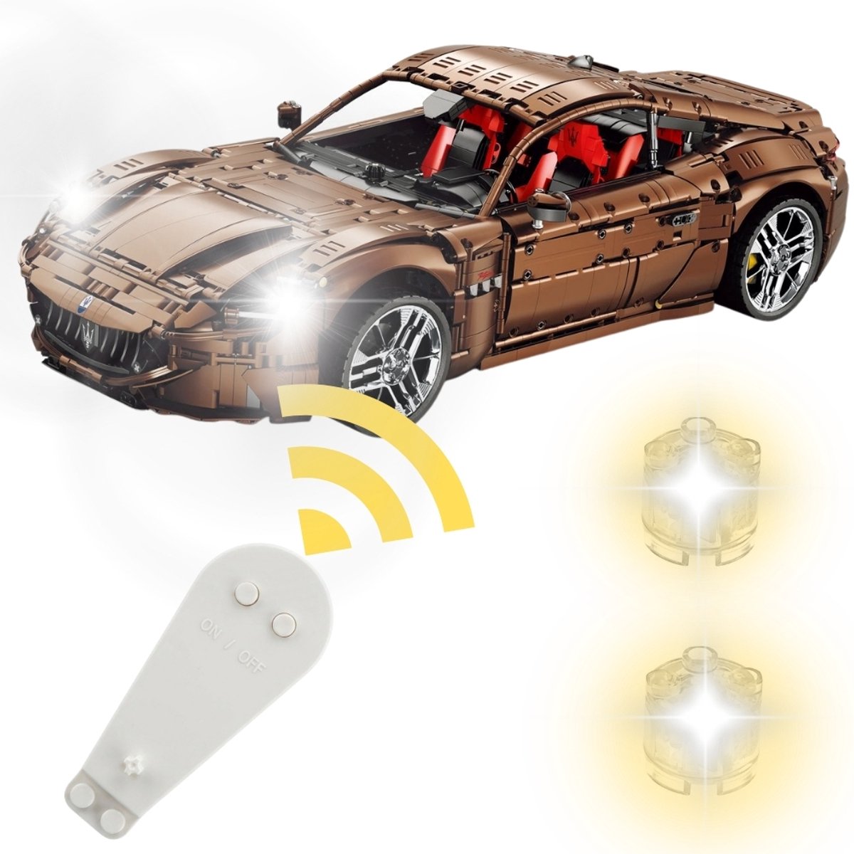 Xainy RC02 Remote Connect Verlichtingsset rond | Elementensplitser seperator tool | Speelgoed LED lampjes op batterijen | Technic bouwblokken verlichting geschikt voor city architecture bouwsets | My bricks light geschikt voor Reobrix Pantasy