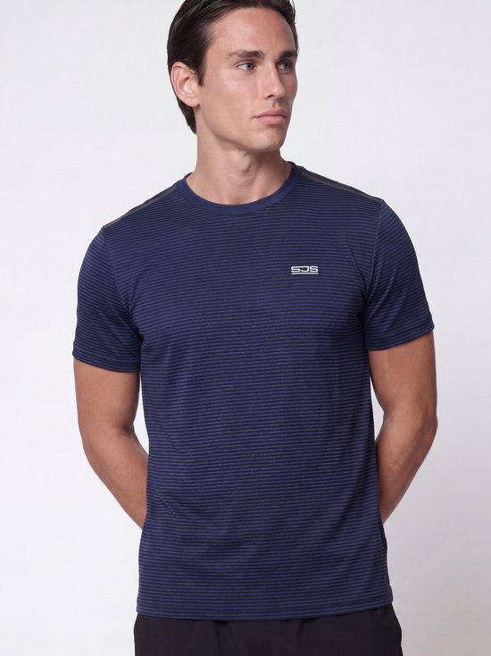 Ademend Sport T-shirt Heren - Sjeng Sports TEX - Ultralicht t-shirt - Donkerblauw - Fitness - Padel - Tennis