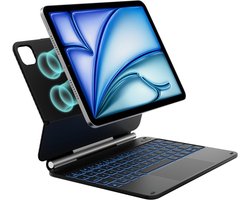 Typecase Carbonfiber Hoes Met Edge-Toetsenbord Voor Ipad Air 11 2024 2025
