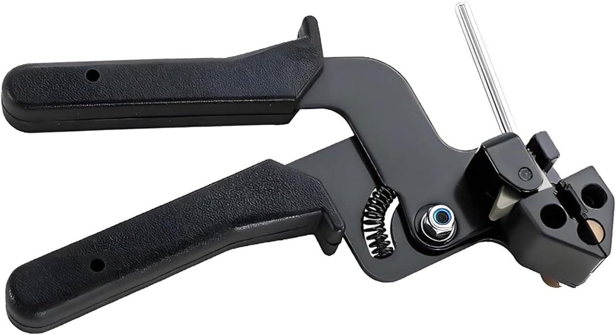 Kabelbindertang - Bevestigingsbanden Tool - Efficiënt Bevestigen - Geharde Snijkop - 215 mm - Zwart