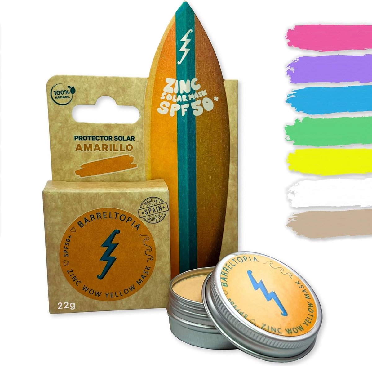 Zonnebrandstick SPF 50 met Zinkoxide voor Gezicht en Lippen