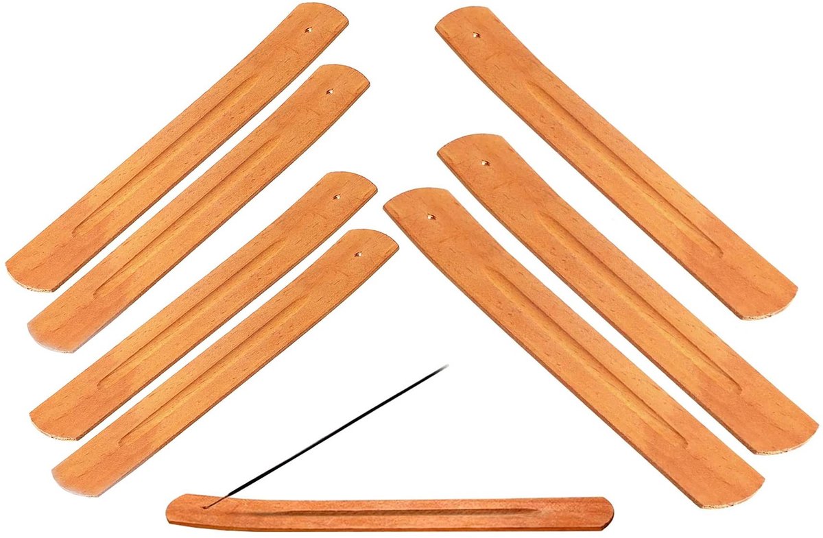 NTH products- Wierookstokjeshouder 8 stuks - Bamboe/Hout - Wierookbrander - Rookaccessoires - Decoratie - Lichtgewicht/Duurzaam - Wierookhouder