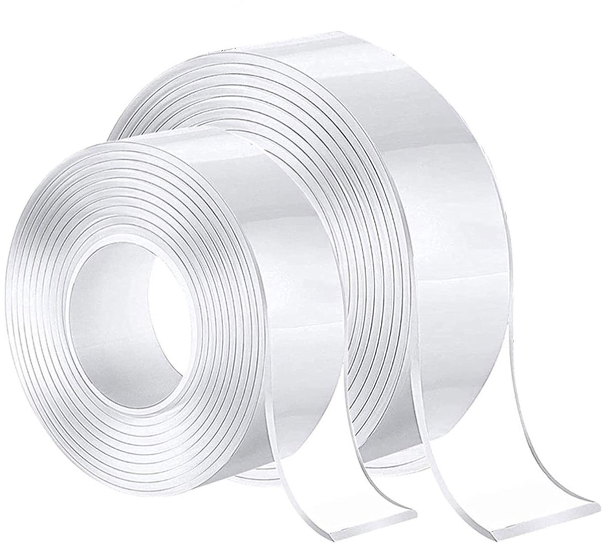 NTH products- Dubbelzijdige Tape Extra Sterk - Plakbandhouder - Plakband Rollen - Transparant - Wasbaar - Inclusief Mini-Schaar