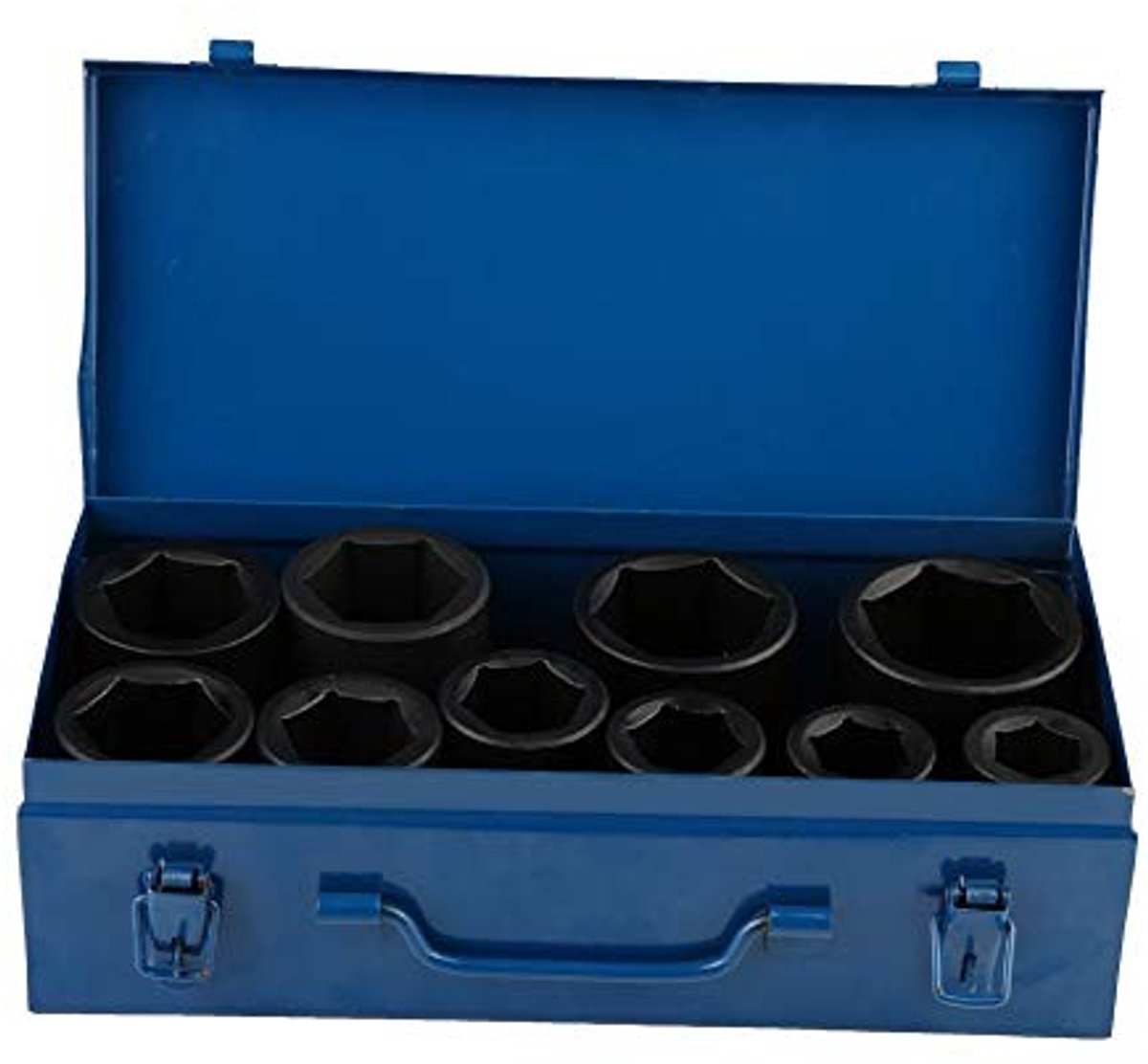 MTTproducts- Dopsleutelset 10-delig - Slagmoersleutels - Chroom Vanadium Staal - 22-50 mm - 6-punts Flankontwerp - Hoogwaardige Duurzaamheid - Slagsleutelset