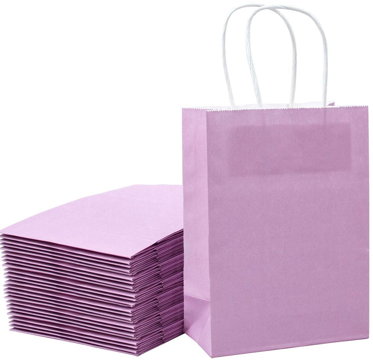 NTH products- Geschenkzakjes 25 stuks - Papieren Tassen - Kraftpapier 120 g - Afmetingen 15x8x21 cm - Met Handgrepen - Ideaal voor Verjaardag/Huwelijksfeest - Cadeautas