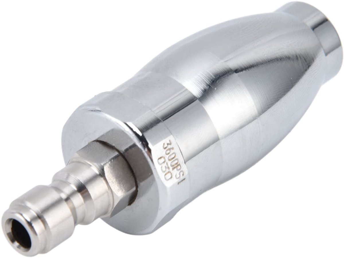 MTTproducts- Turbo-mondstuk 3600 PSI - Hoge Druk - Roterend - Roestvrij Staal - Snelkoppeling 1/4 inch - Duurzaam en Antioxiderend - Hogedrukreiniger Mondstuk