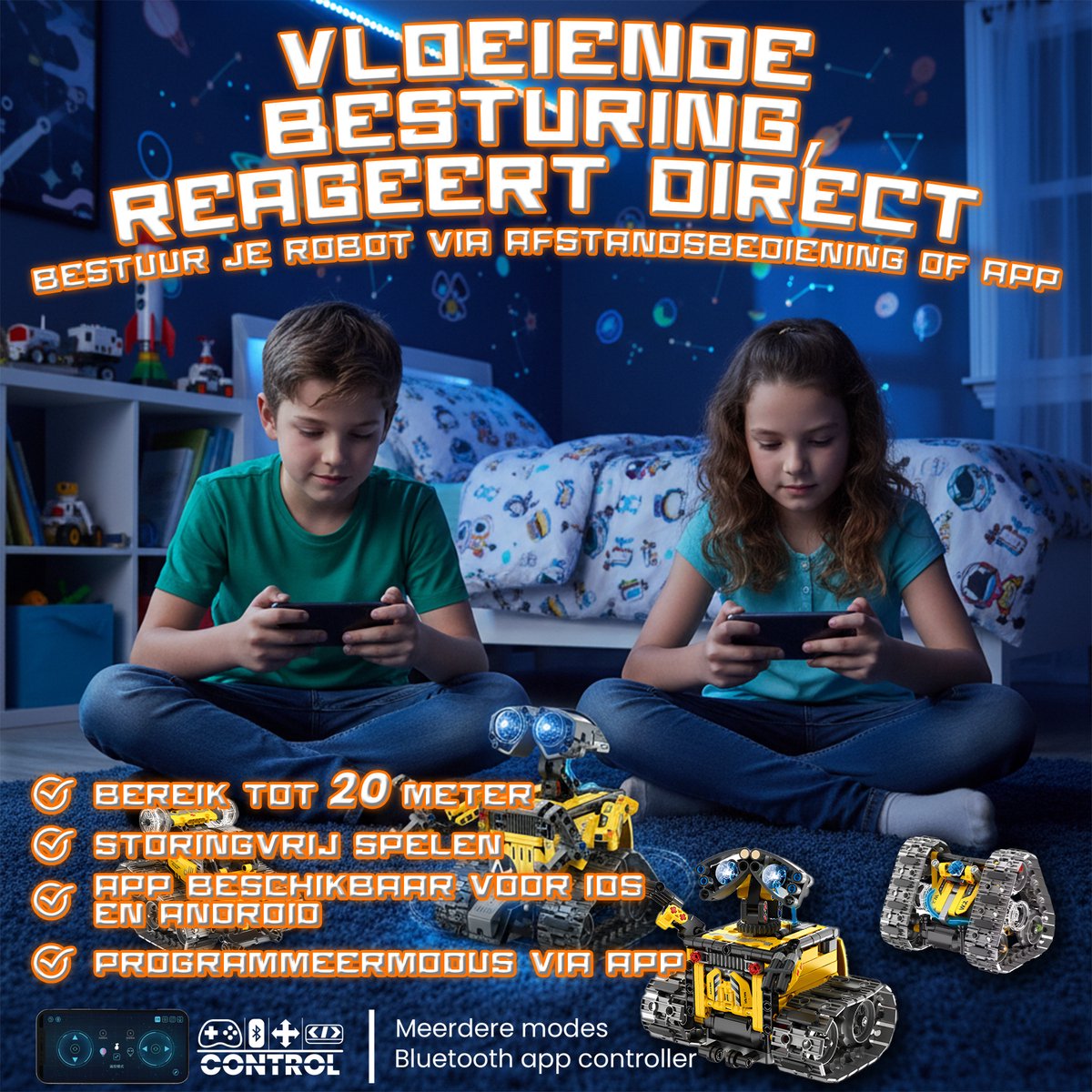 Qualitá® Robot Bouwpakket 4 in 1 – Educatief Speelgoed – Robot Speelgoed - Robot Bouwpakket - STEM speelgoed – Programmeren Voor Kinderen - Interactief Speelgoed – 496 Onderdelen – 7-9 Jaar — afbeelding 6