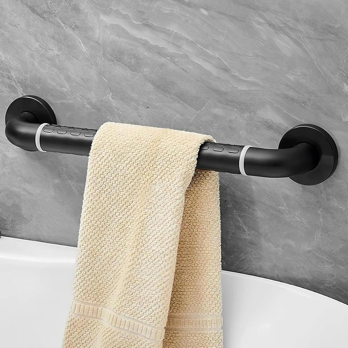 Veiligheidsbeugel Badkamer - Douchebeugel Handgreep - Valpreventie Thuis - Roestvrij Staal - 80 cm - Zilver