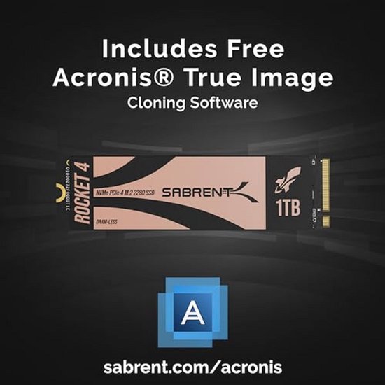 Interne SSD - Opslag Schijf - Sneller Computer Gebruik - PCIe Gen4 NVMe - 1TB - Zwart — afbeelding 2