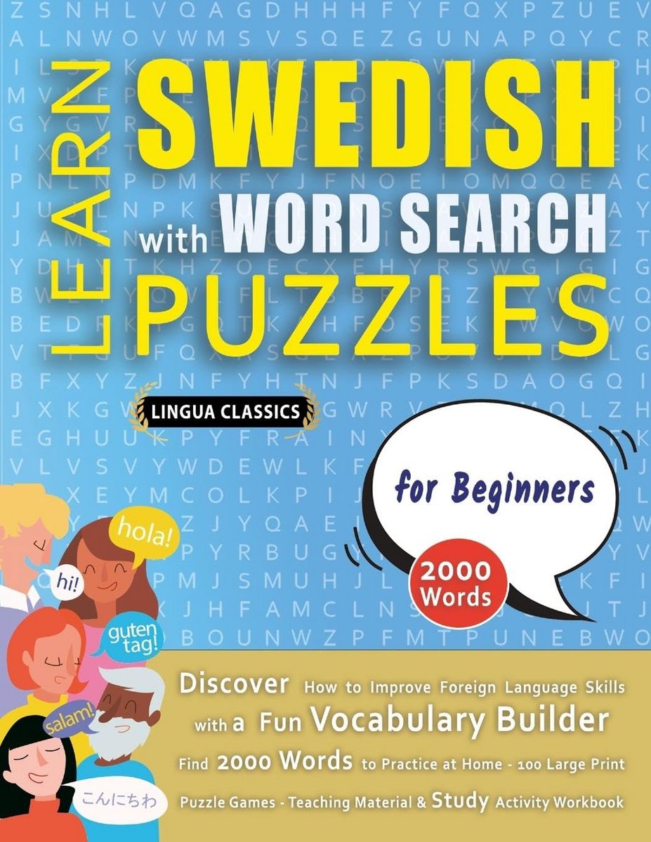 Zweeds Leren met Woordzoekers voor Beginners: 2000 Woorden Woordenschat Bouwen