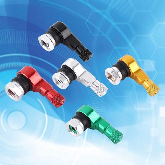 Dailygoods - 90 Graden Aluminium Valve Stengels voor Motorfiets - 2 Stuks — afbeelding 4