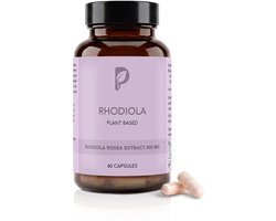 Plant Based Body – Rhodiola Rosea Extract 400 mg – Gestandaardiseerd op Rosavinen (3,1%) en Salidroside (1,3%) – Ondersteunt bij Stress, Energie en Focus – Adaptogeen Rhodiola Extract – 60 Vegan Capsules