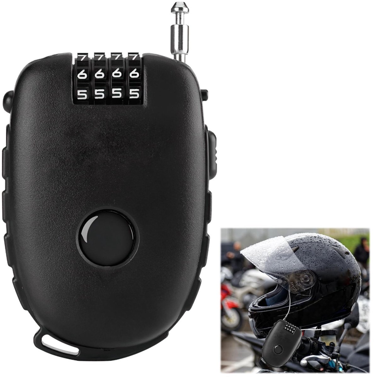 Cosensi- Cijferslot 4 Cijfers - Kabelslot 90 cm - Fietsslot - Scooter Slot - Compact en Lichtgewicht - Flexibel in Gebruik