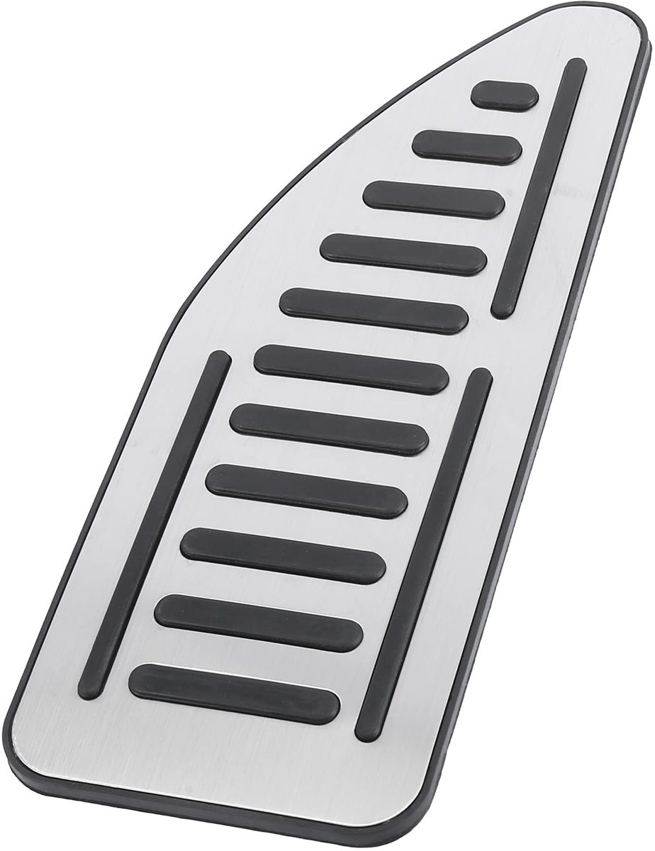 Cosensi- Voetsteun Antislip - Roestvrij Staal/Rubber - Voor Jeep Compass/Renegade - Pedaalafdekking - 25,3 x 9,9 cm - Eenvoudig te Installeren - Pedaal