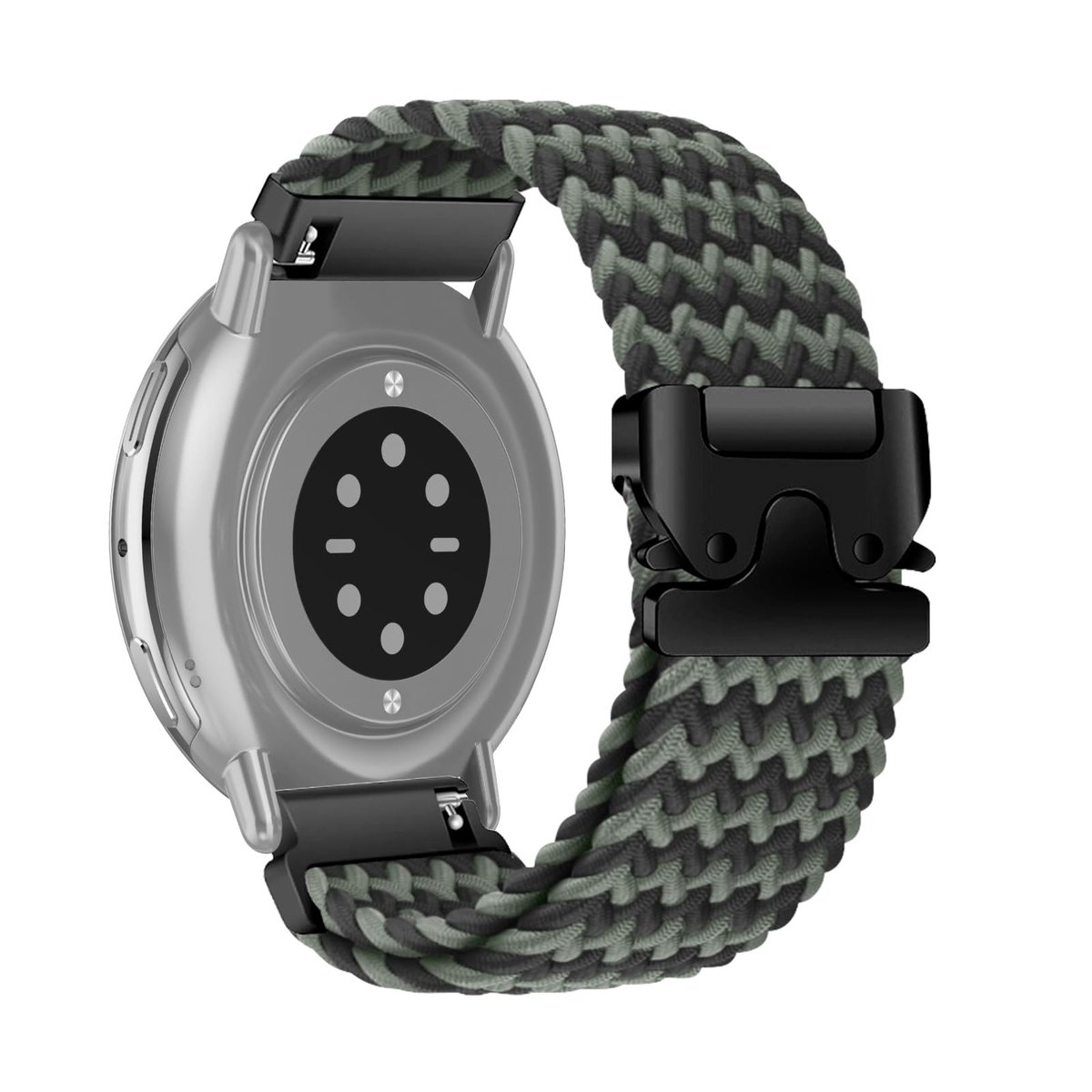 Cosensi- Horlogeband 20 mm nylon - Compatibel met Amazfit Active 2 - Ademend - Zachte armband - GTR Mini/GTS 4/GTS 3 - Verstelbaar - Horlogearmband