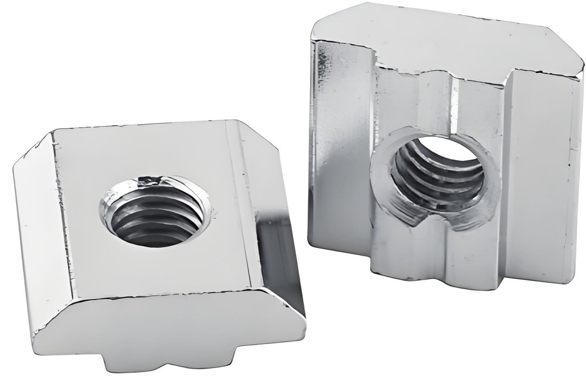 Cosensi- T-moer 50 stuks - Aluminium Profiel Moer - Sliding T-slot Moer - T-Noten voor Accessoires - CNC Machine - Met Duidelijke Doos - Bevestigingsmoer