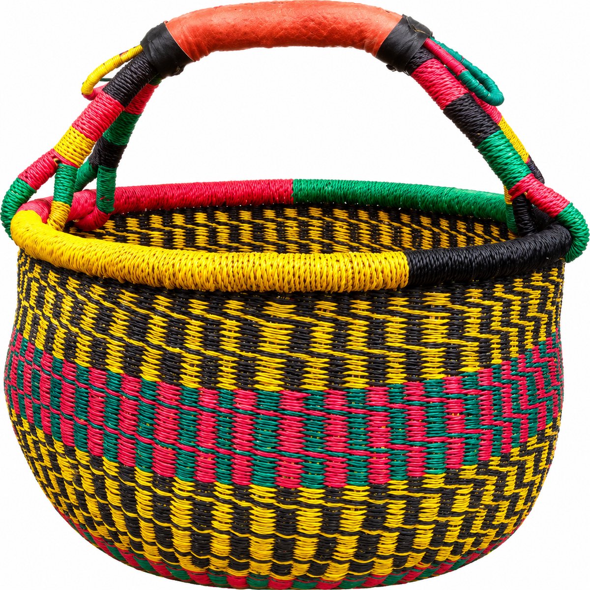 Boodschappenmand - 100% leren handvaten - Pomme Chatelaine.NL