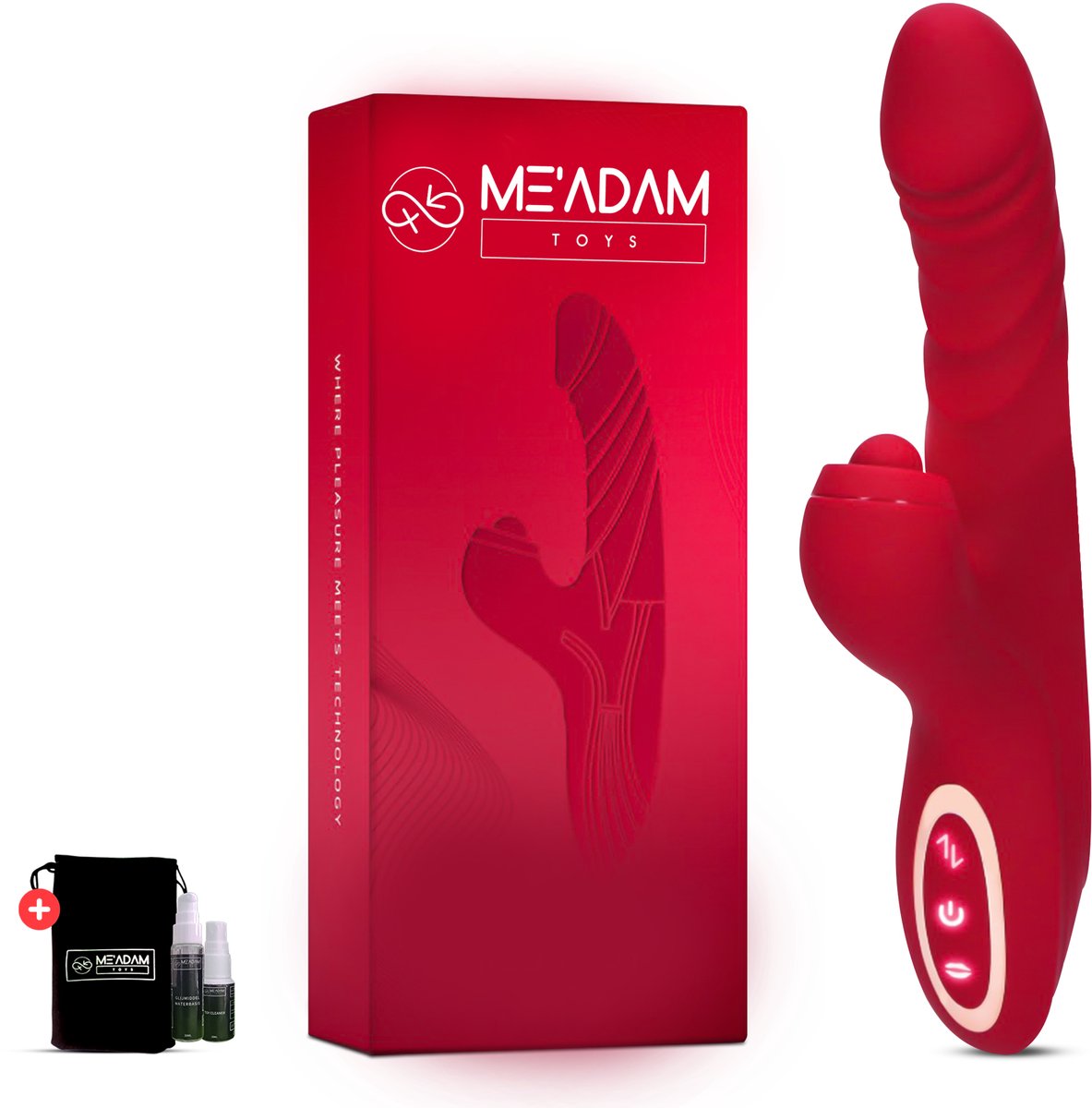 ME'ADAM – Vibrator voor Vrouwen – 3-in-1 G-Spot & Clitoris Stimulator – Wand Massager – 22 Standen – Stil – Waterdicht – Oplaadbaar - Sextoys voor vrouwen