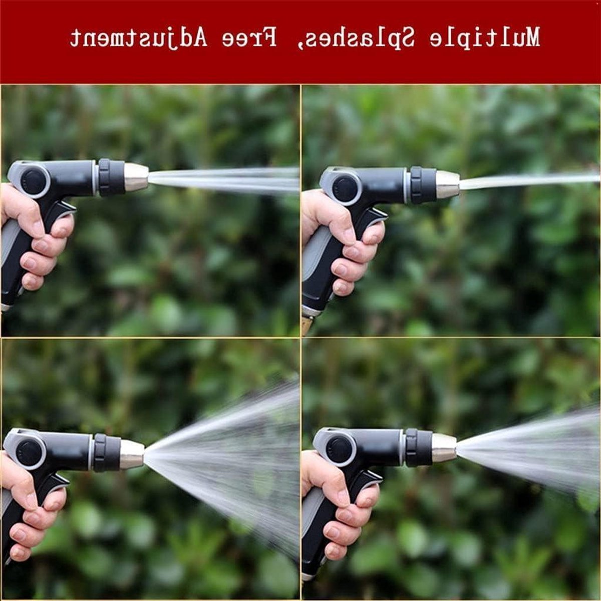 Tuinslang Mondstuk - Hogedruk Waterpistool - Buiten Reinigen - Variabele Spuitpatronen - Niet Gespecificeerd - Zilverkleurig