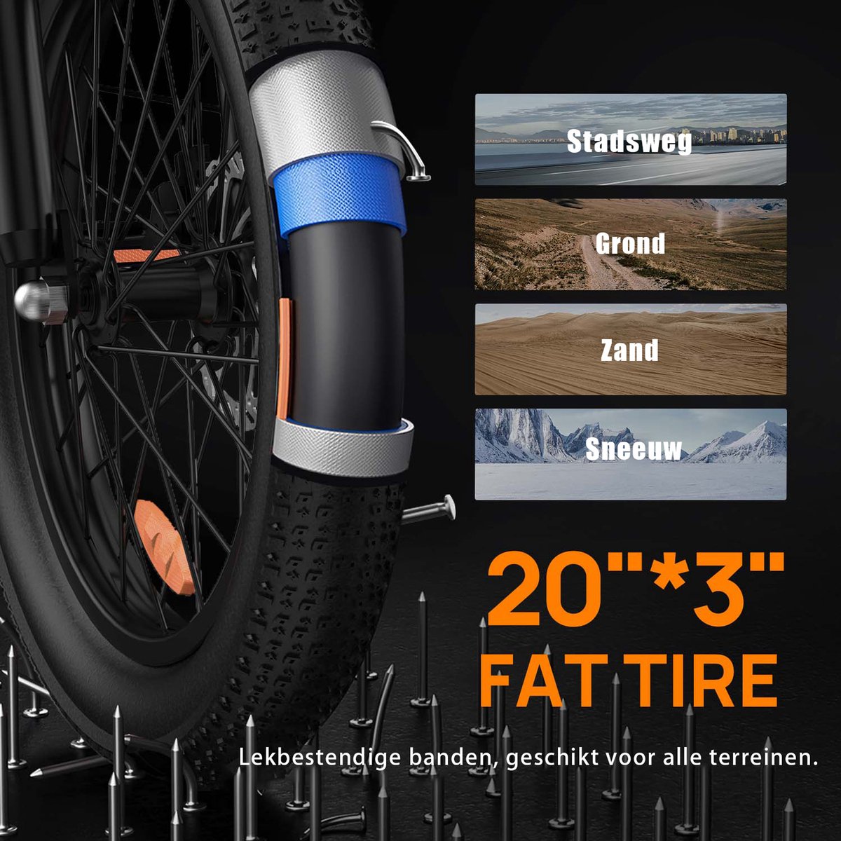Qekud E20 Elektrische Fiets - 20 inch Fatbike thumbnail 6