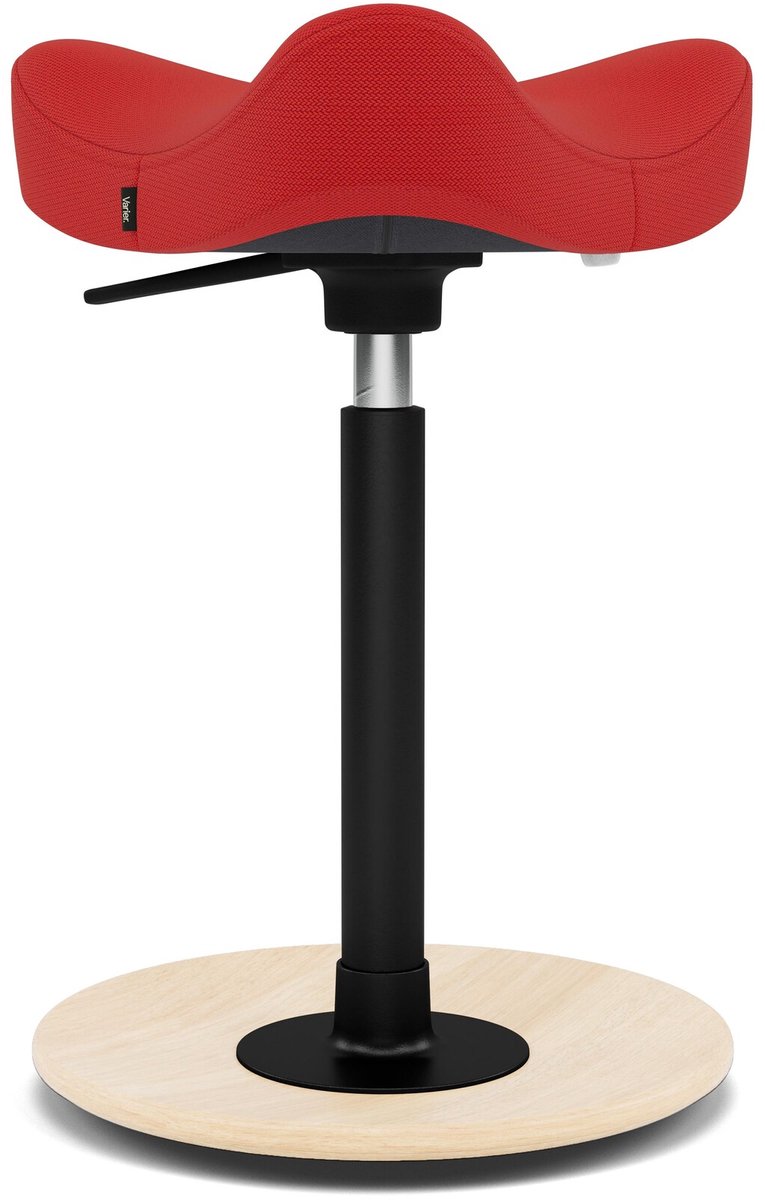 Varier Stokke Move Compact zadelkruk, Rood/Naturel Revive - ergonomisch