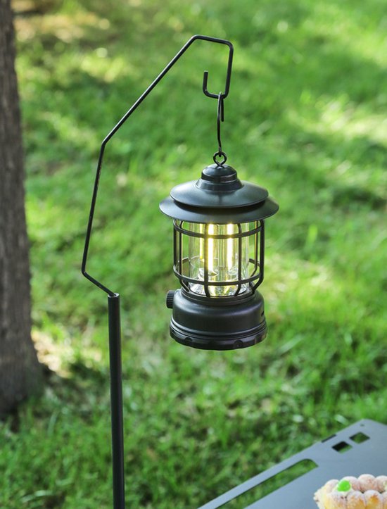 Opklapbare barbecuetafel met licht onderstel geschikt voor buitengebruik afmetingen 104*48*50 cm draagbare campingtafel lichtgewicht metalen barbecuetafel met handvat geschikt voor kamperen picknicks en barbecueën zwart — afbeelding 5