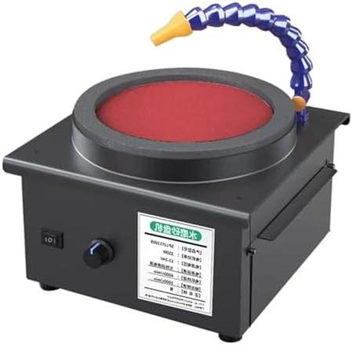 Natte Bankschuurmachine - Elektrische Slijper - Metaal Polijsten - Variabele Waterstroom - 2000 Tpm - Zilver