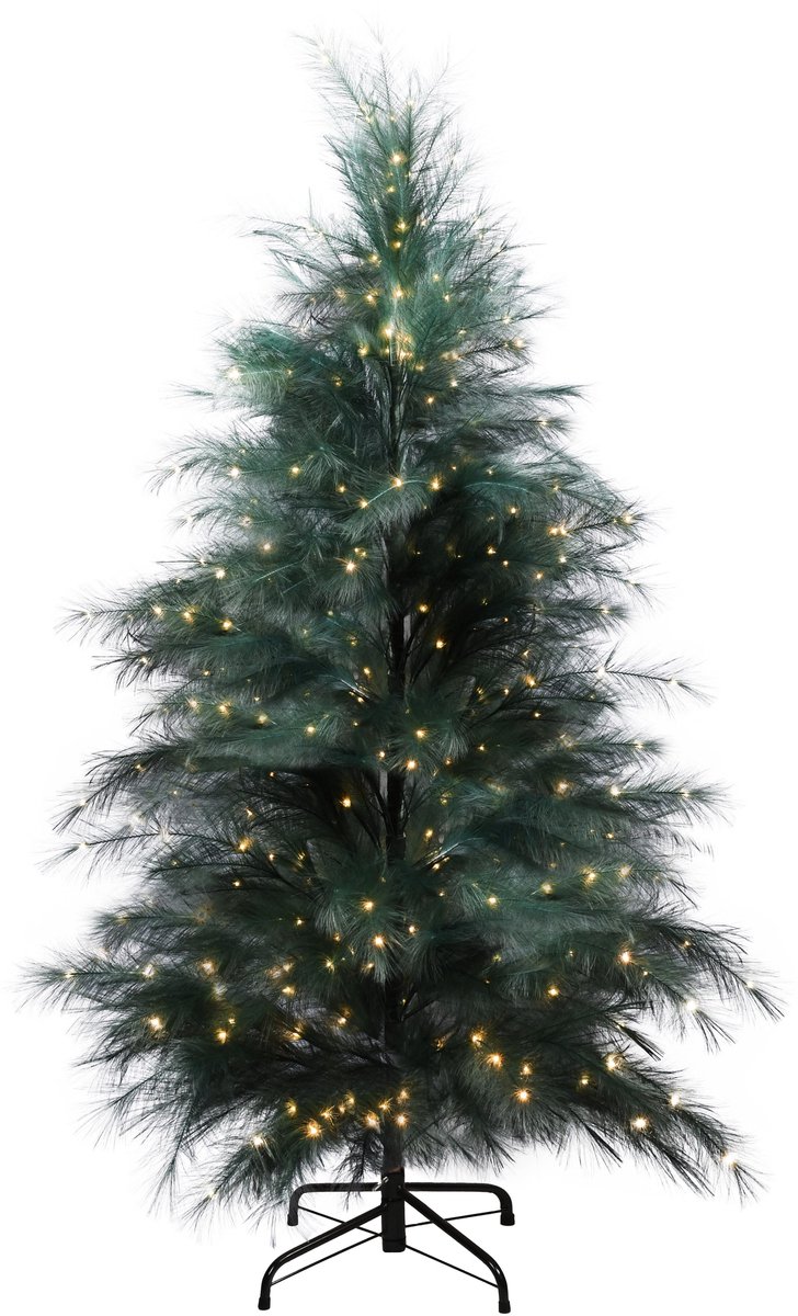 Dekoratief | Decoratieboom 'Royal Feathers - Pine Green', 258 LED, 180cm | A265557