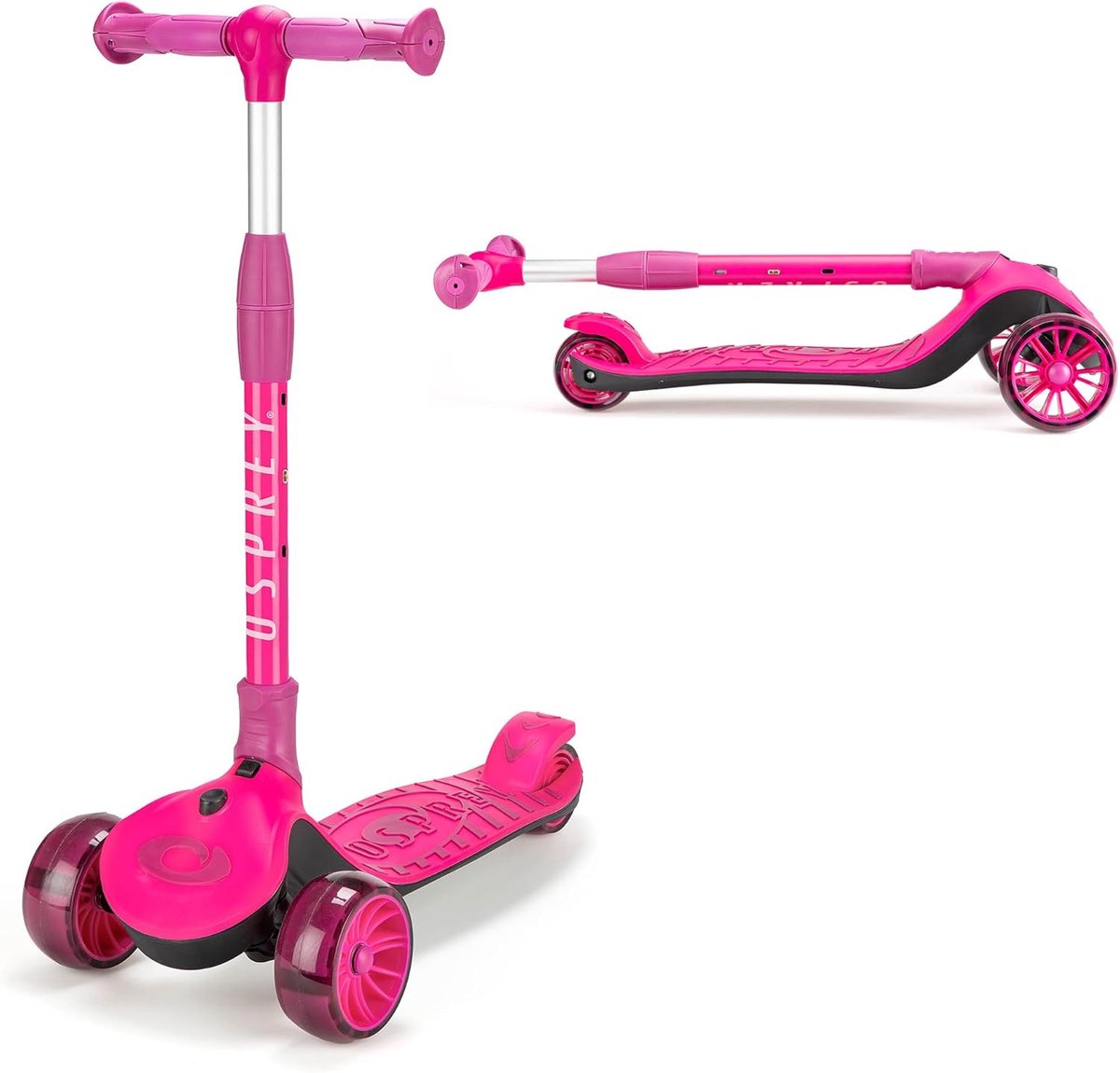 Driewieler Scooter Kindervaring Vanaf 3 Jaar Met Kantelbesturing en Opvouwbaar Ontwerp