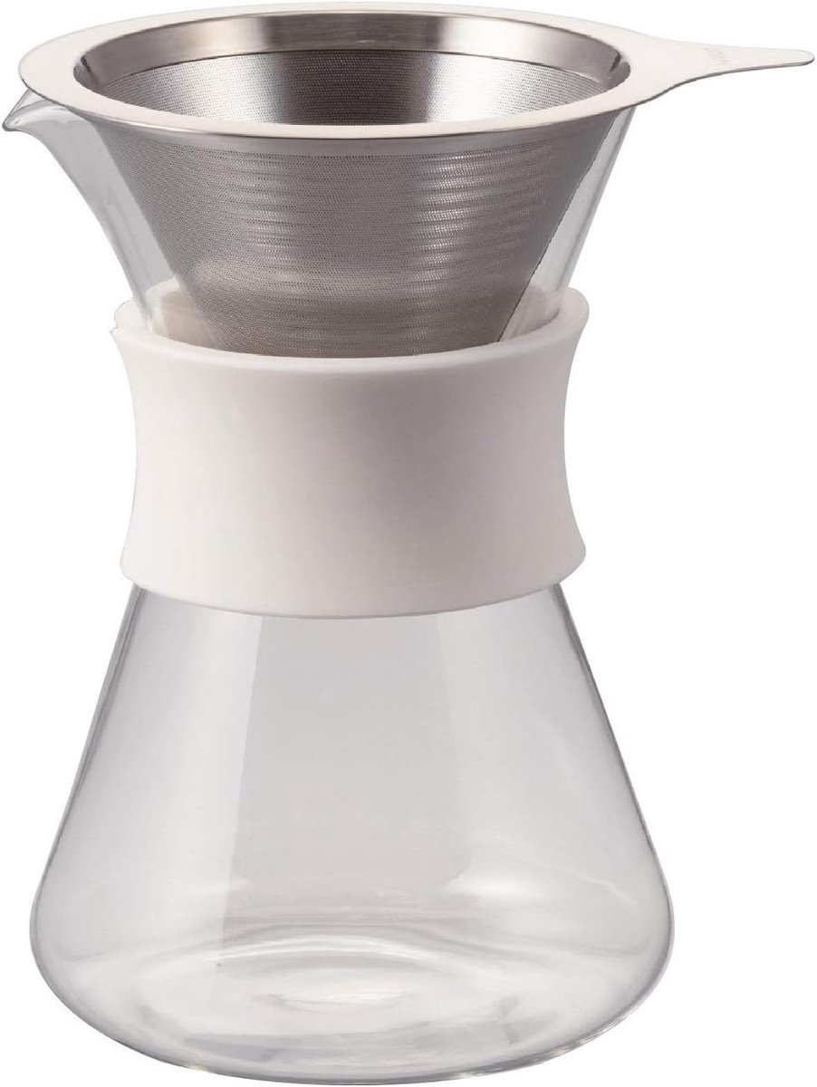 Glazen Koffiezetapparaat 400ml - Pour-Over Koffiezetter voor Heerlijke Filterkoffie