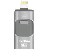 carmdering - USB Flash Drive-128GB 3-in-1 USB-C Flash Drive – Foto’s en Bestanden, USB en Lightning Thumb Drive voor Smartphone en Tablet
