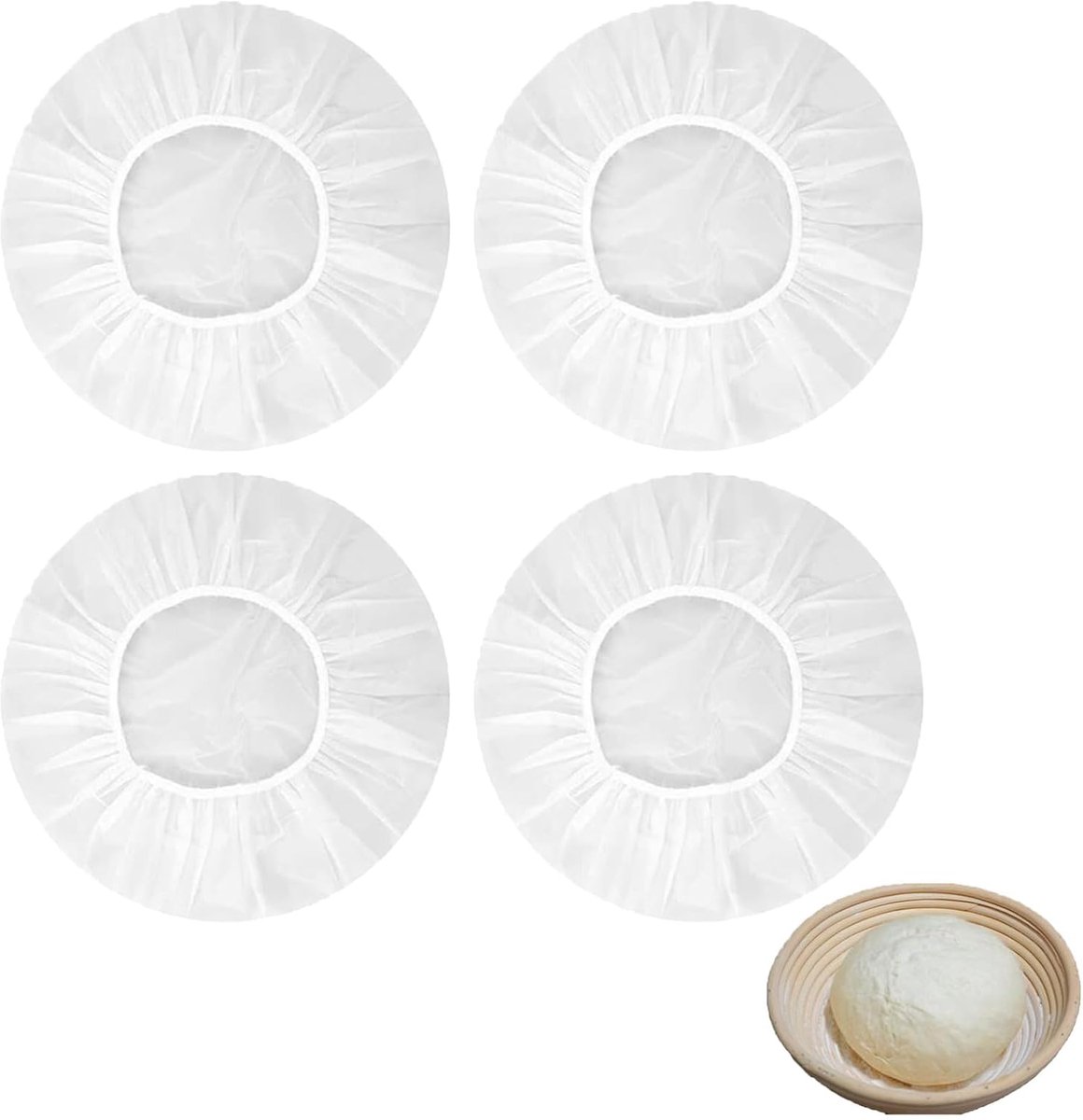 Fermentatie Folie - Deeg Afdekken - Brood Bakken - Voedselveilig Materiaal - 4 Stuks Set - Wit