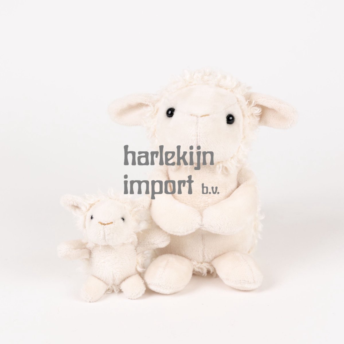 Egmont Toys knuffel schaap pluche speelgoed met baby 15x15x12 cm.