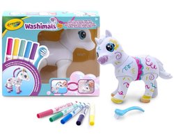 Crayola Washimals Jumbo – Hobbypakket - Groot Paardje Evie (15 cm) om te Kleuren, Wassen en Opnieuw te Kleuren, Set met 5 Uitwasbare Stiften en Borsteltje, 3+ jaar