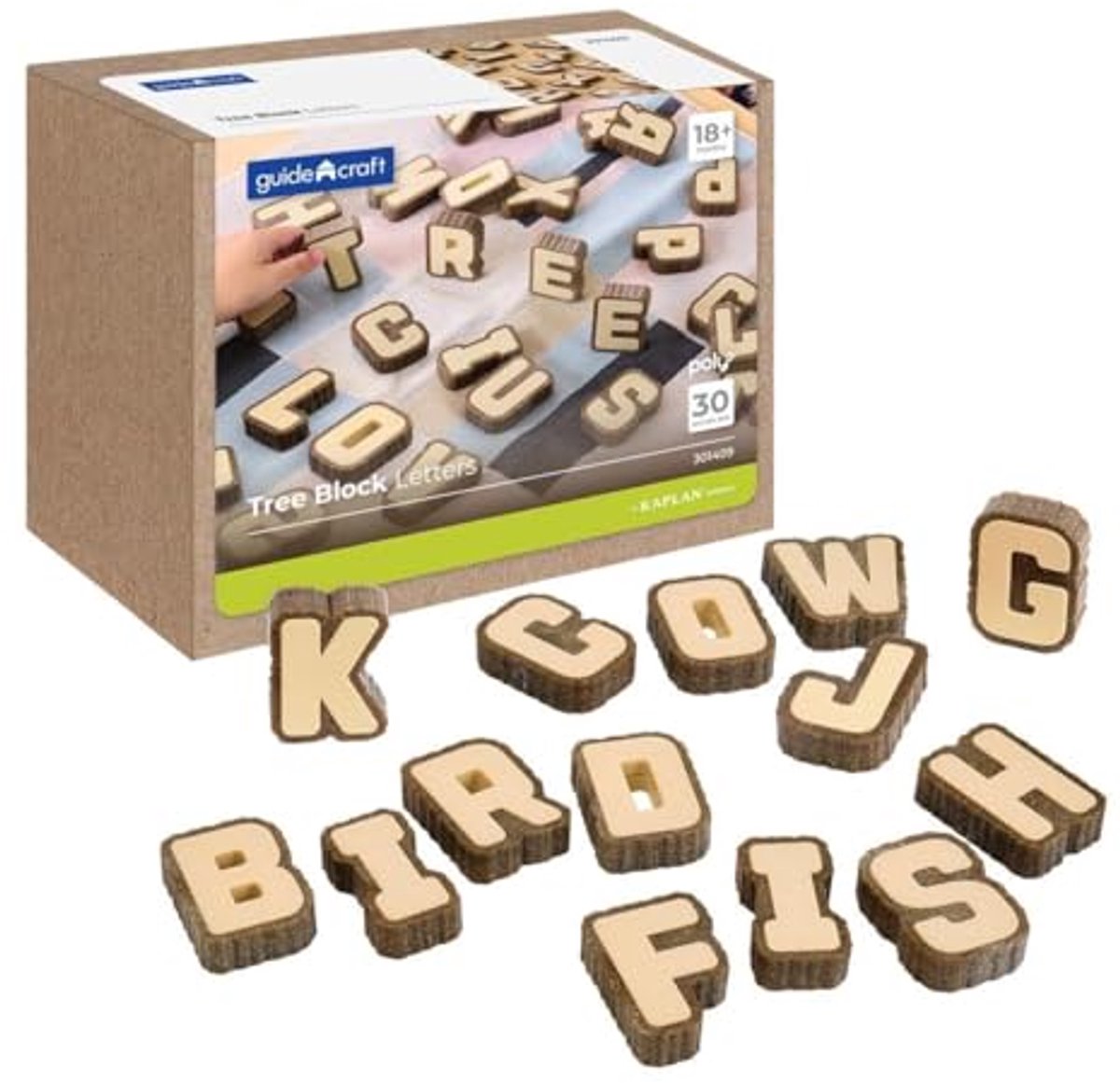 Guidecraft houten alfabet blokken - educatief speelgoed voor kinderen.