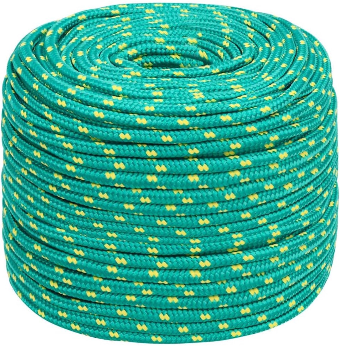 Boottouw Gevlochten - Polypropyleen Touw - Zeilen en Varen - Weerbestendig Materiaal - 6 mm 250 m - Groen