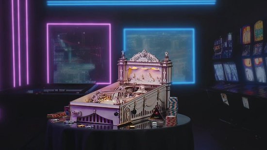 Robotime ROKR 3D Pinball EG01 - Houten Bouwpakket - Miniatuur - Flipperkast