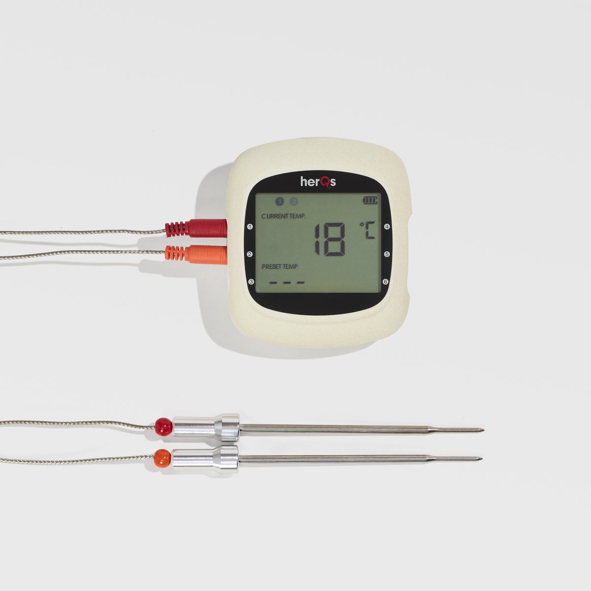 Bol.com HerQs - EasyBBQ pro - BBQ thermometer – Keuken thermometer, barbecue, digitale, kerntemperatuur, vleesthermometer, Bluet... aanbieding
