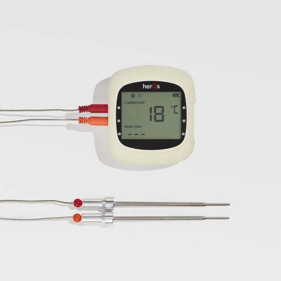 HerQs - EasyBBQ pro - BBQ thermometer – Keuken thermometer, barbecue, digitale, kerntemperatuur, vleesthermometer, Bluetooth, app, draadloos, thermometer