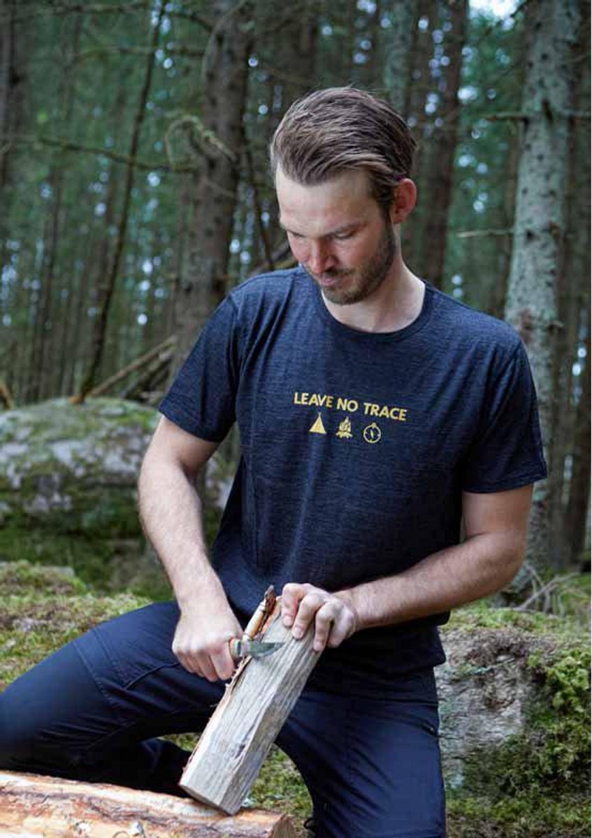 Ivanhoe t-shirt Agaton Trace voor heren 100% merino wol Groen