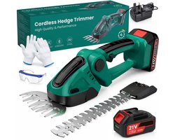 Twenty4seven® Elektrische Heggenschaar met Accu - Inclusief Buxusschaarmes & Grasschaarmes - Draadloze Snoeischaar & Grasschaar