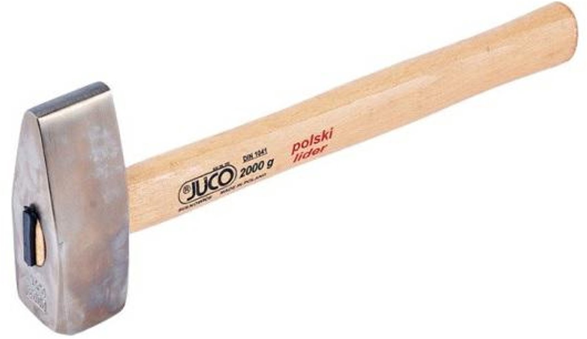 Juco M4097 - Traditionele Kloofhamer - 3 kg - Hartstaal - Beuken Houten Steel